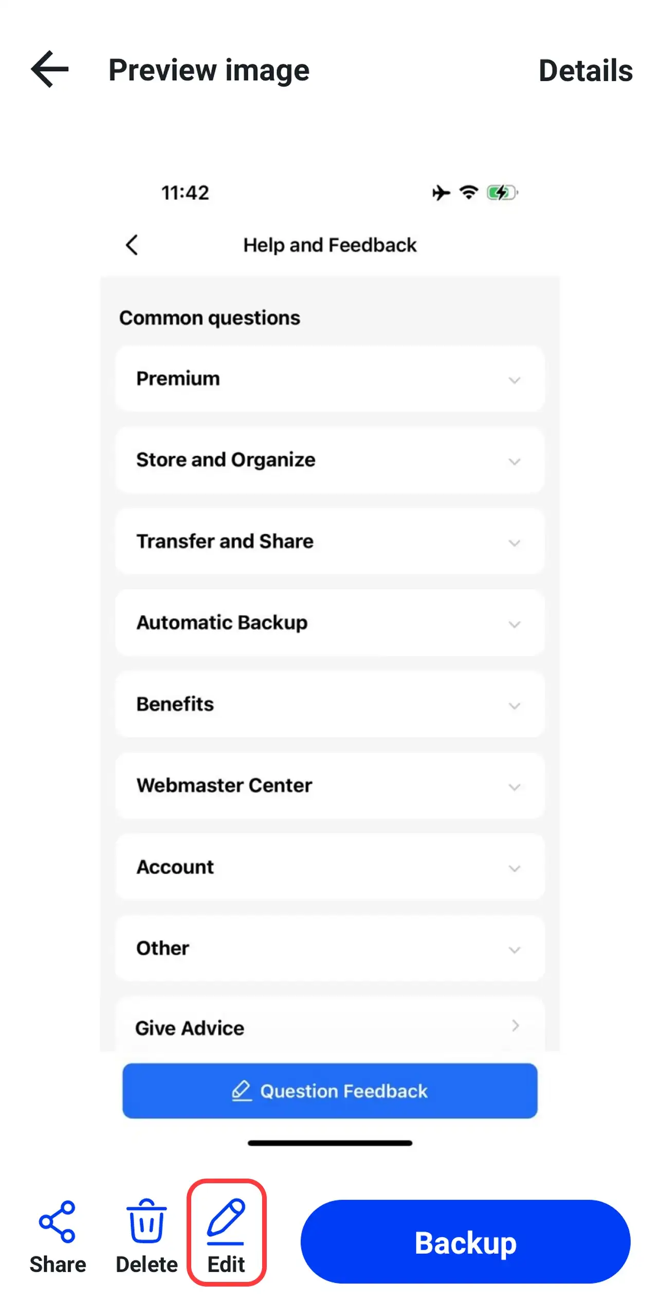 Upload UI Screenshot