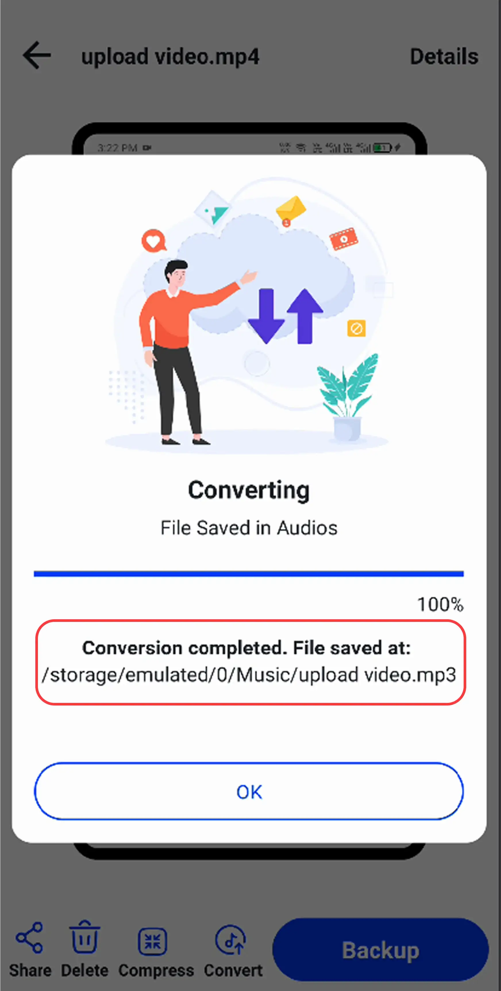 Upload UI Screenshot